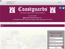 Tablet Screenshot of coastguardsproperty.co.uk